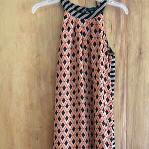 Sleeveless geometric pattered dress